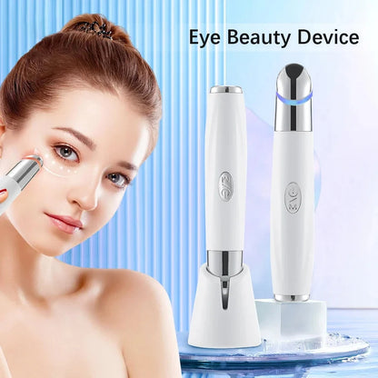 Vibration Eye Massager Anti-Black Ring Blue Light Anti-Wrinkle Eye Massage Pen Hot Compress Eye Beauty Care Equipment