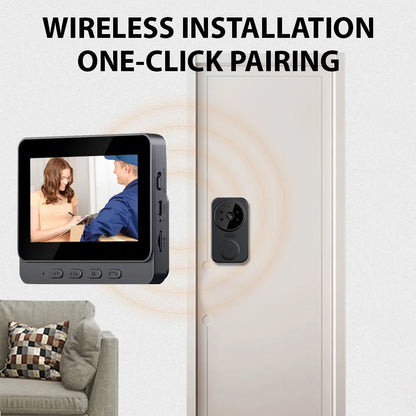 4.3'' IPS Screen 2.4G Wireless Visual Intercom Doorbell with Screen Smart High-Definition Video Monitoring Two-Way Intercom