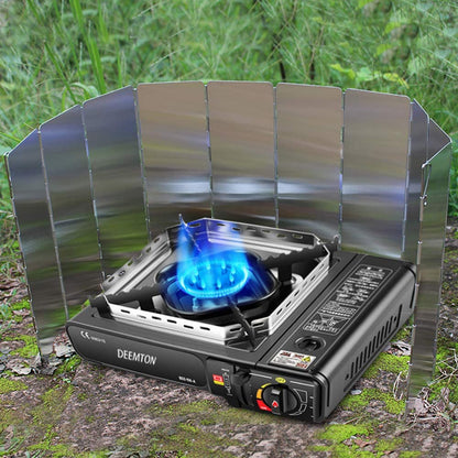 Folding Stove Camping – Aluminum Windscreen for Portable Gas & Alcohol Stoves