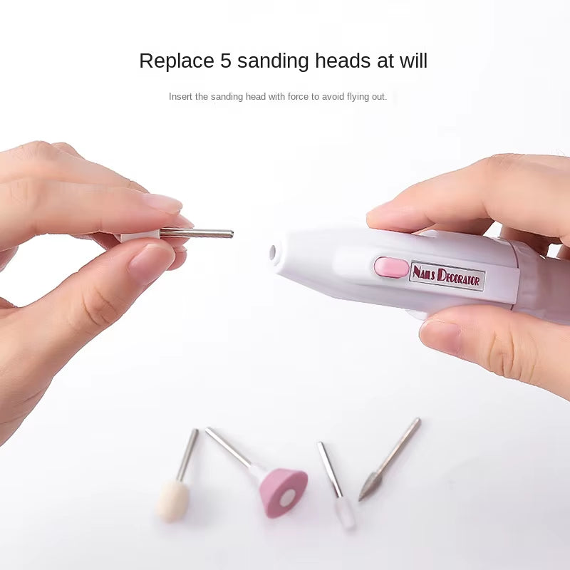 Nail Polisher MINI Electric Nail Drill Kit Manicure Pedicure Grinding Polishing Nail Art Sanding File Pen Tools Machine