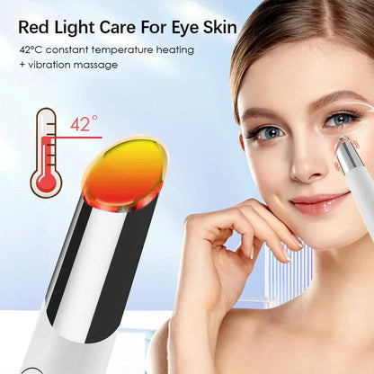 Vibration Eye Massager Anti-Black Ring Blue Light Anti-Wrinkle Eye Massage Pen Hot Compress Eye Beauty Care Equipment